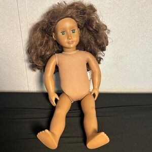 18-inch Our Generation Girl AG doll by Battat Auburn Brown Curly Hair Green Eyes